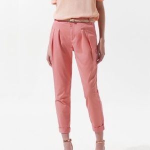 Zara front pleat cropped ankle pants